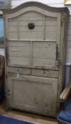 A French painted pine proving cabinet W.99cm