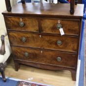 A George III banded mahogany chest of drawers W.92cm