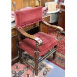 A 19th century Italian walnut chair