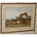 Frederick J. Knowles (1874-?), watercolour, 'A Welsh Farmstead', signed, 30 x 41cm