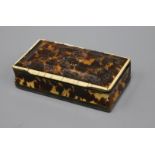 A late 18th / 19th century tortoiseshell horn and ivory snuff box