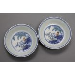 A pair of small Chinese dishes