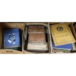 A quantity of books including leather bounds and others including British Sporting Birds