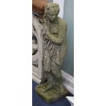 A reconstituted stone figure - Venus surprised W.21cm