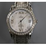 A lady's 2007/2008 stainless steel and diamond set Omega De Ville Co-Axial Chronometer wrist