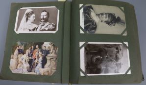 A comprehensive early 20th century postcard album of the European and Russian Royal Family
