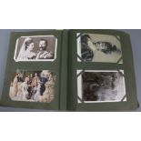 A comprehensive early 20th century postcard album of the European and Russian Royal Family