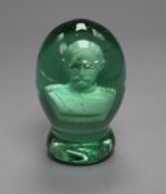 Boer War Interest - General Borg sulphide glass 'dump' paperweight