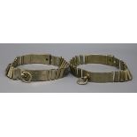 Two 19th century French nickel dog collars
