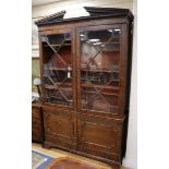 An inlaid bookcase W.145cm