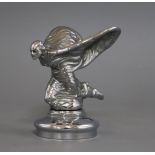 A Spirit of Ecstasy by Sykes, kneeling with cap height 11cm