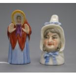 Two Royal Worcester candle extinguishers of old ladies