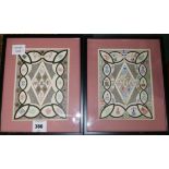 A pair of ink work Victorian crested letterhead works