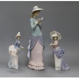 Three Lladro figures of ladies
