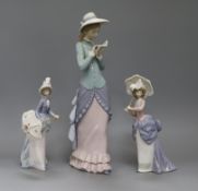 Three Lladro figures of ladies