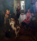 After Fyodor Reshetnikov (1906-1988)oil on canvas'Bad Marks'inscribed verso39.5 x 36.5in.