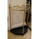 A brass stick stand W.40cm