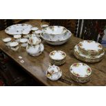 A Royal Albert 'Old Country Roses' teaset and part dinner service