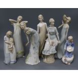 Seven Royal Doulton Reflections figures