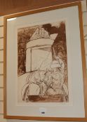 Dame Elizabeth Frink, etching, Agamemnon at the Lion Gate from The Children of The Gods Series,