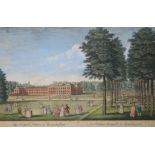 18th century, coloured aquatint, 'The Royal Palace of Kensington', (unframed) and three other