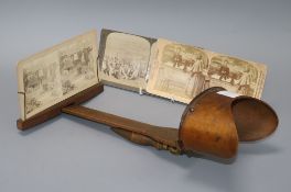 A stereoscopic viewer and slides