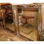 A pair of large Victorian style wall mirrors W.120cm
