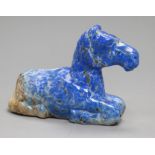A Tang style lapis lazuli horse