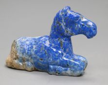 A Tang style lapis lazuli horse