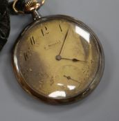 A 14ct gold dress pocket watch, the Arabic dial inscribed "P. Moser".