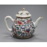 A Chinese Export famille rose teapot and cover, 18th century