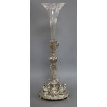 A Victorian silver plated centrepiece by Bradbury & Sons, 1866 overall height 58cm