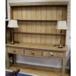 A pine dresser W.188cm