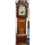 An early 19th century mahogany and oak 8-day longcase clock H.221cm