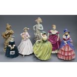 A group of Royal Doulton and other figures