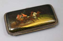 A Russian 'troika scene' spectacle case, c.1900