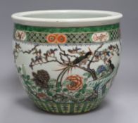 A 19th century Chinese famille verte jardiniere diameter 29.5cm