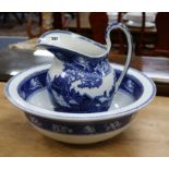 A Wedgwood 'Fallow Deer' jug and basin