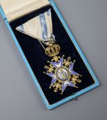 A Serbian Order of St. Sava, cased.
