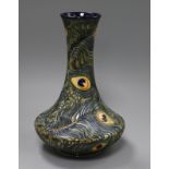 A Moorcroft Peacock pattern vase height 28.5cm