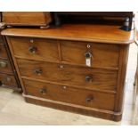 A Victorian mahogany chest of drawers W.102cm
