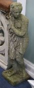 A reconstituted stone figure - Venus surprised W.21cm