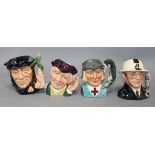 Four Royal Doulton small character jugs, including 'Ard of 'Earing, D6591, 'Scaramouche', D6561, '