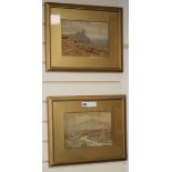Bertram Morrish, pair of watercolours, Dartmoor scenes, signed, 18 x 26cm