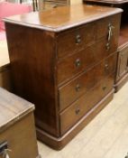 A pine chest of drawers W.106cm