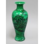 A 19th century Chinese green glazed vase height 29cm