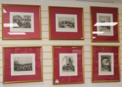 After Alphonse De Neuville, six photo lithographs, military scenes, 30 x 24cm