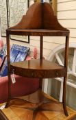 A mahogany corner washstand W.63cm