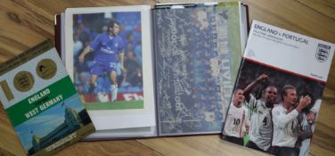 Two albums of signed photos of footballers, English Premiership etcThe vendor Callum Saunders