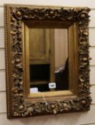 A 19th century gilt framed mirror W.42cm